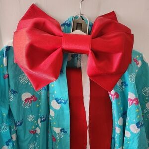 SWIMMER Yukata Set Blue Goldfish Red Obi Bow
